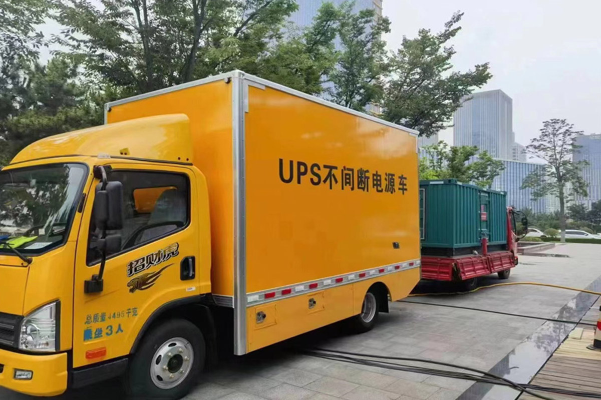 钟山发电机租赁施工现场